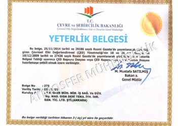CED Yeterlik Belgemiz